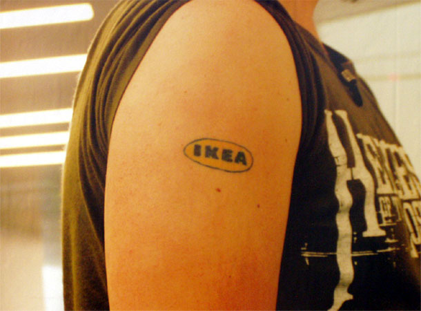 Gisele Bundchen wrist tattoo. It's his software company logo -- just above 