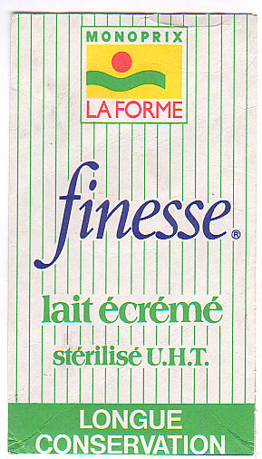 Frankreich: Monoprix La Forme - finesse, lait ecreme sterilise UHT, longue conservation