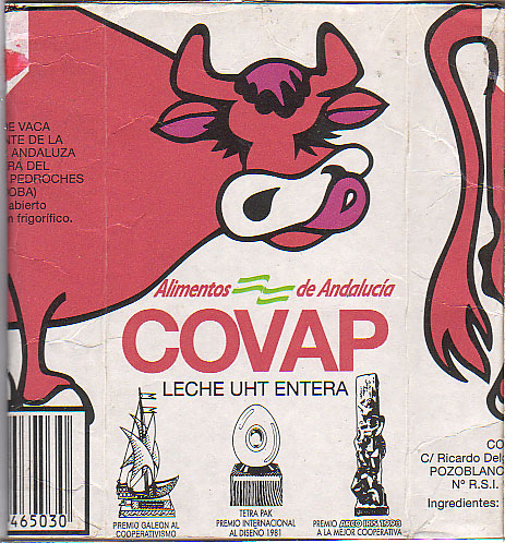 Spanien: Covap - Leche UHT entera, alimentos de Andalucia