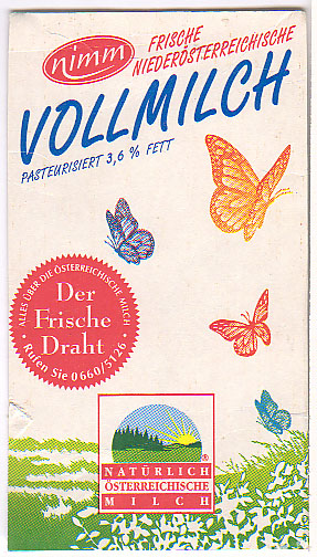 sterreich: Nimm - frische niedersterreichische Vollmilch