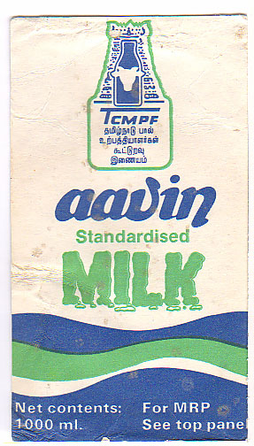 Indien: aavin - Standardised milk