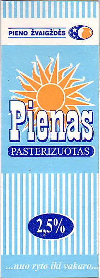Litauen: Pieno zvaigzdes - Pienas pasterizotas, nuo ryto iki vakaro
