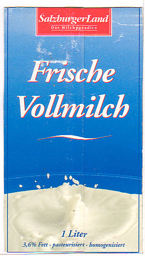 sterreich: Salzburger Land - Frische Vollmilch